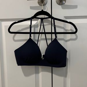 ATHLETA prism bikini top in navy blue
